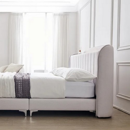 동서가구 모옌 아쿠아텍스 패브릭 호텔 LED 수납 침대 SS (매트별도)_이미지