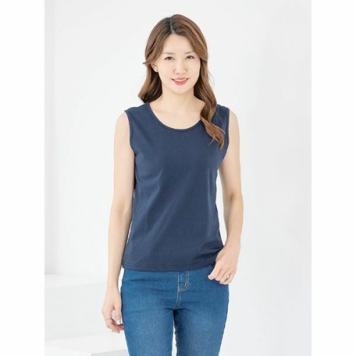 모슬린 엄마옷 나시 티셔츠 면 베이직 MQG126687 마담 미시