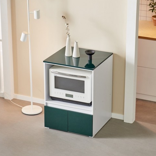 즐거운가구 그레이스 소형 수납형 광파오븐렌지대 주방수납장 600_이미지