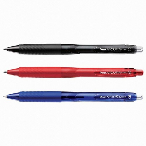 펜텔 유성볼펜/BX105/BX107/비쿠냐X 볼펜 0.5mm 0.7mm_이미지