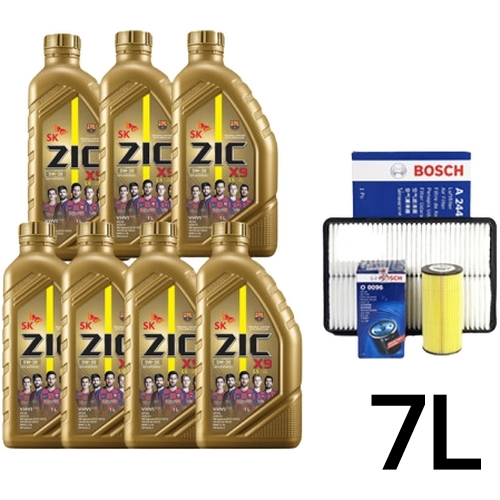 SK엔무브 지크 X9 LS 5W30 7L + 보쉬필터 맥스크루즈 디젤