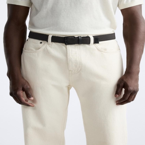 자라 국내 남성 리버시블 엘라스틱 벨트 블랙 349648