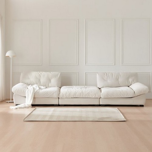 동서가구 구스 구름 모듈 패브릭 소파 3.5인용 (스툴포함)_이미지