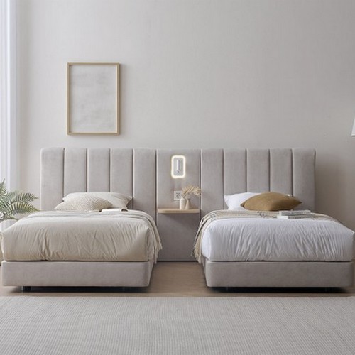 피오르도 패브릭 호텔형 트윈 침대 SS+SS+협탁