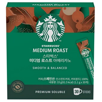 <b>스타벅스</b> 미디엄 로스트 <b>아메리카노</b> 30개입