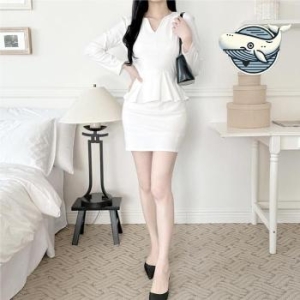 ONM 슬림핏 격식 예복 원피스 봄 가을 하객 면접 31456426