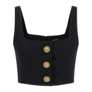 발망 레오네 도피아 카테나 버튼 크롭 탑 GF1AB520WC09 0PA_이미지
