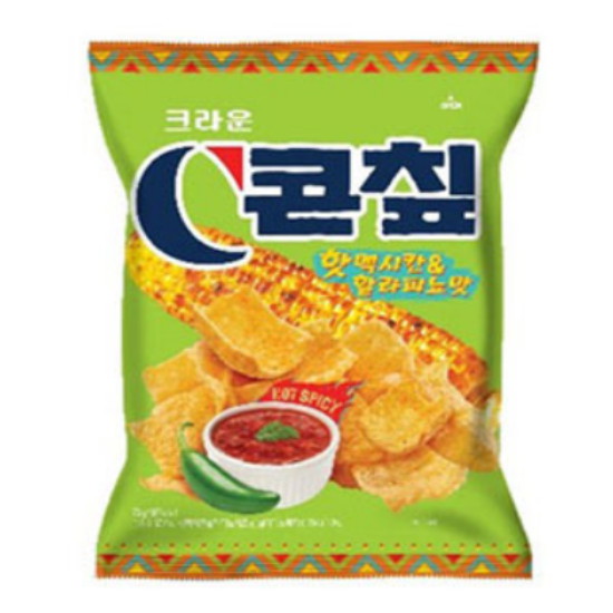 크라운제과 C콘칲 핫멕시칸 할라피뇨맛 70g (16개)_이미지