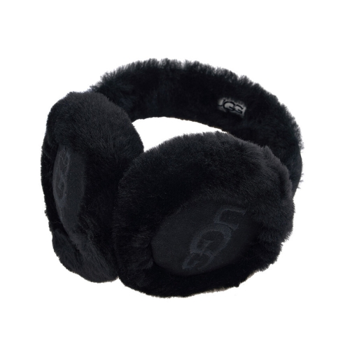  UGG FW25 여성 쉽스킨 자수 이어머프 20955 BLACK 120014