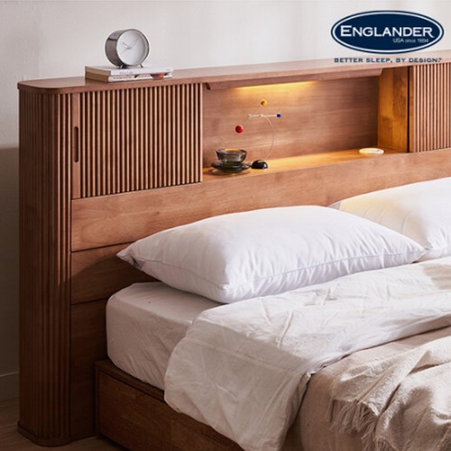 잉글랜더 브레디 원목 수납 LED침대 Q (Sweet스탠다드필로우탑본넬)_이미지