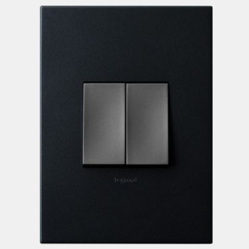 르그랑코리아 아테오 상하동작 스위치 2구 3로 그라파이트_이미지