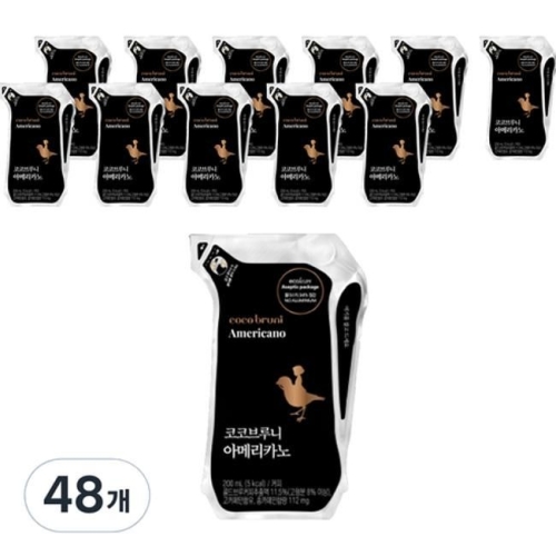 한국야쿠르트 코코브루니 콜드브루 아메리카노 200ml (48개)_이미지