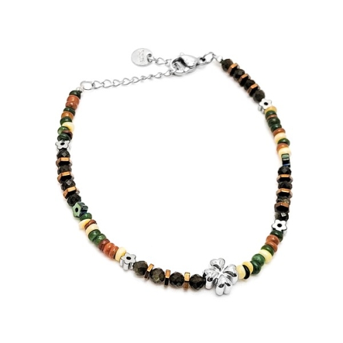 자개칩 골드옵시디언 원석 팔찌 BZ1550