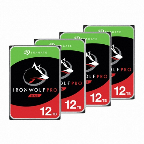 Seagate IronWolf Pro 패키지 7200/256M ST12000NE0008 (4x12TB)