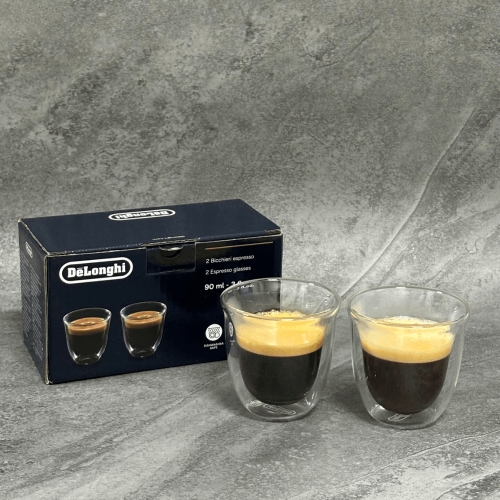 드롱기 에스프레소 샷잔 이중 내열 유리 컵 90ml (2개)