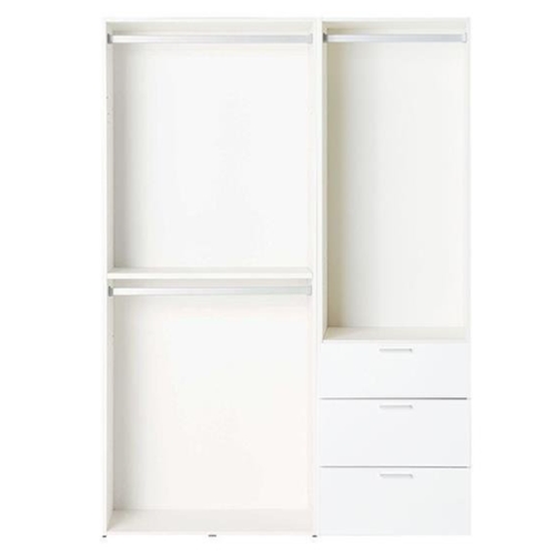 한샘 더블유 서랍형 드레스룸 세트 1200 (높이 194cm)_이미지