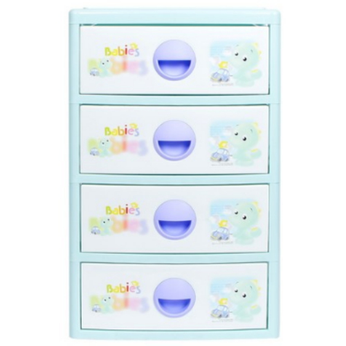 지오리빙 베이비스 플라스틱 서랍장 4단