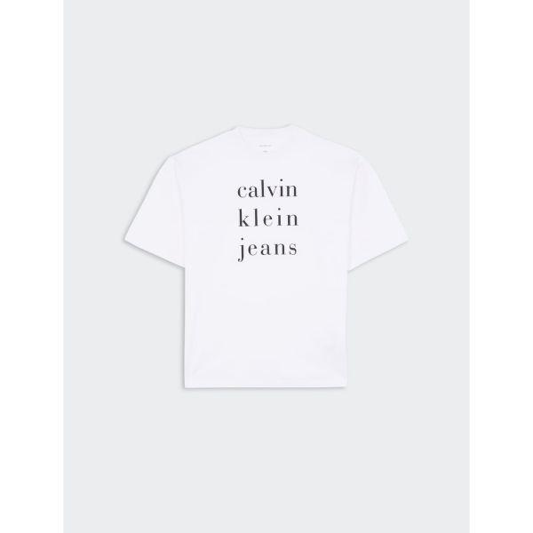 캘빈클라인 캘빈클라인진 캘빈 클라인 티셔츠 SS 로고 티 화이트 LV047B827G