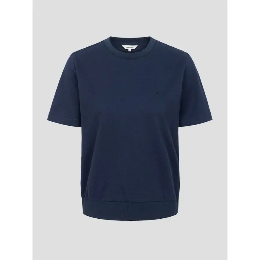 빈폴 레이디스 반팔티 라운드넥 반소매 피케 티셔츠 네이비 BF5342C08R 071 여름셔츠_이미지