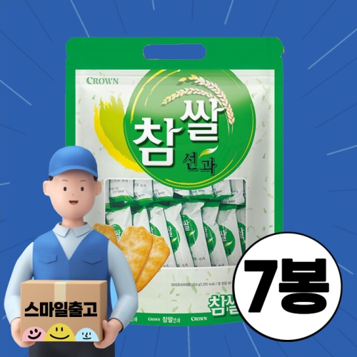 크라운제과 참쌀 선과 253g (7개)