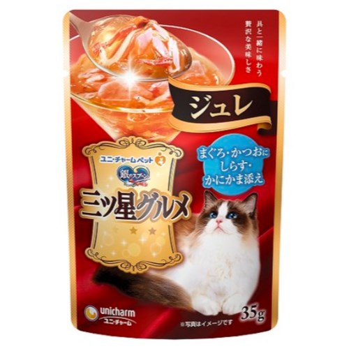 긴노스푼 미쓰보시 구루메 쥬레 참치&가다랑어&멸치&게맛살 35g (2개)_이미지