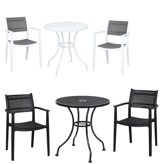 도리퍼니처 다니카 야외 테이블 700 (바이트의자2개)_이미지