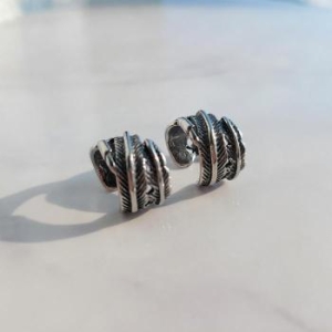 노블른 써지컬스틸 남자 깃털 이어커브 귀찌 선물 S8207916