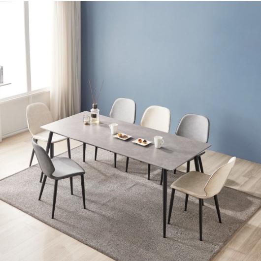 이노센트 푸다 12T 포세린 통세라믹 식탁 1800 (의자6개)_이미지