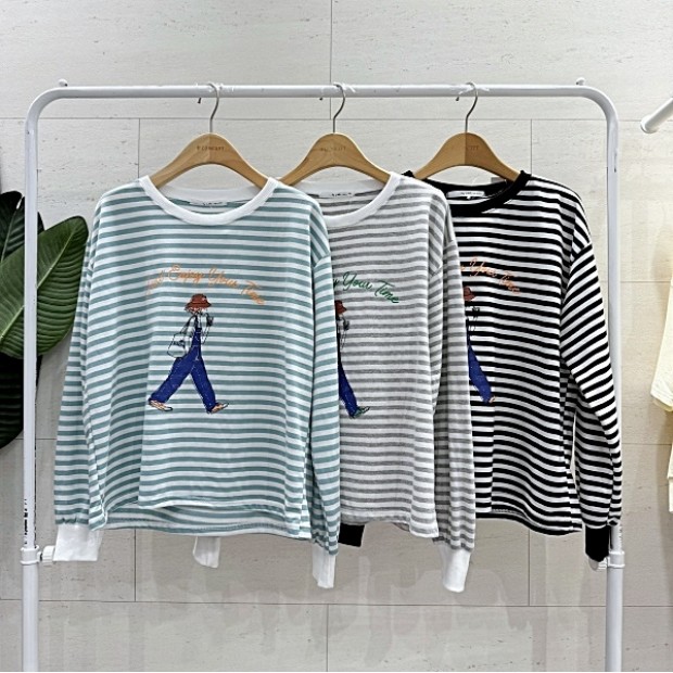 에잇컨셉 긴팔 워킹걸단 티셔츠 C25I7FTS092BC0_이미지