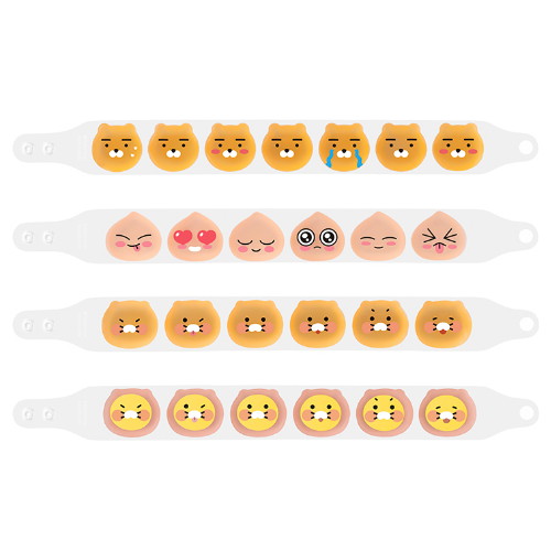 카카오프렌즈 아이스 와이드 쿨링 넥밴드_베이직 (6개)_이미지
