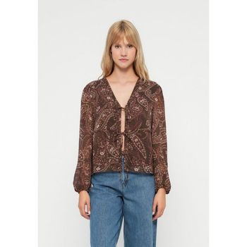 �ƺ�ũ�Һ� Fitch TIE FRONT BLOUSE Blouse beige 7502941