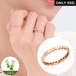 비앤비골드 14K/18K 루나 컷팅 버블볼 올밴드 반지 LOR42112