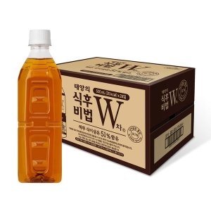코카콜라음료 태양의 식후비법 더블유 W차 무라벨 500ml (24개)_이미지