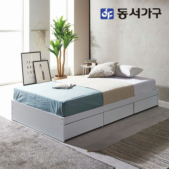 동서가구 이즈 로벨 A형 수납 침대 SS (40T라텍스독립)