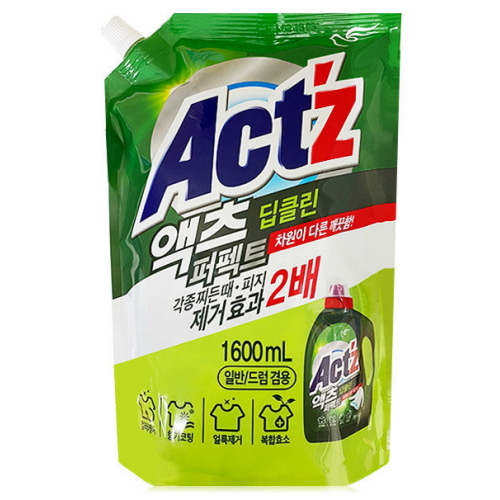 피죤 액츠 퍼펙트 딥클린 리필 1.6L (4개)