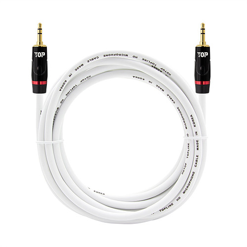 탑라인에이치디 HDTOP 3.5mm 스테레오 화이트 케이블 (15m, HT-TP699)_이미지