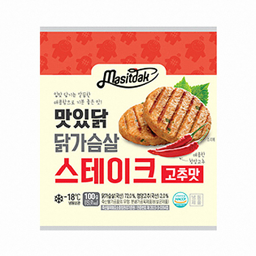 국일에프앤비 맛있닭 닭가슴살 스테이크 고추맛 100g (55개)