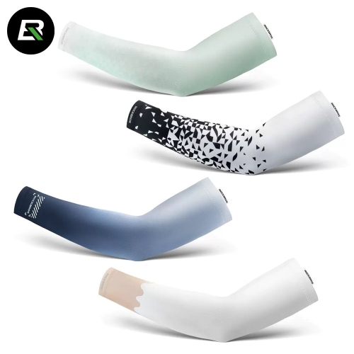 스포츠 자전거 등산 낚시 자외선차단 아이스라이크라 쿨토시 팔토시 M 블랙화이트 XT085-1 0266