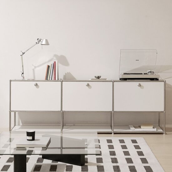 포스트모던 발렌 미드센츄리 1단 오픈 모듈 2단 거실장 2310