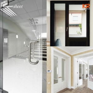 현대시트 유리문안전필름 중문 베란다 샤워부스 유리전용 깨짐방지 안전보호필름