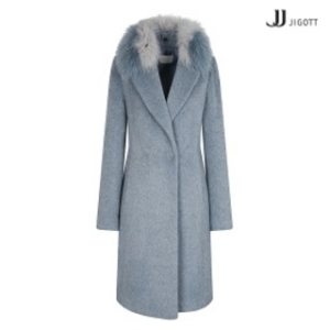  JJ지고트 배색폭스퍼 카라알파카코트_GJCA0T52