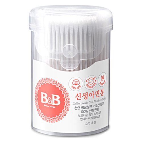 보령메디앙스 B&B 2013 비앤비 뉴 신생아 면봉 210개 (1통)