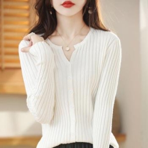 셀러허브 체리캣 여성 라인 골지니트 가디건 G27 S41346955_이미지