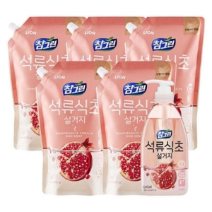  참그린 석류식초 470g (450ml) + 리필 900g (860ml) [본품1개+리필5개]