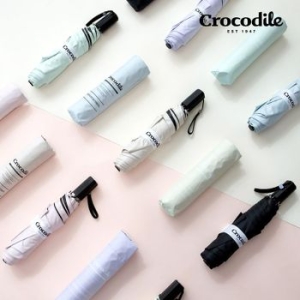 크로커다일 UV 자외선 차단 경량 3단 온 포인트 암막 양산 우양산 양우산1556219 베이지_이미지