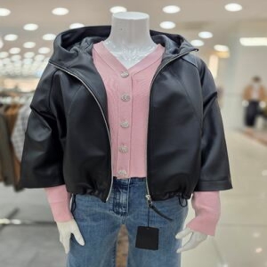 더아이잗(TheIzzat) 레더 래글런 후드 집업 점퍼 IS4A3LT021_이미지