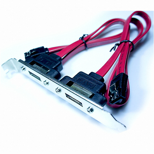 CABLEMATE [CH306]]SATA to eSATA 2포트 외장브라켓 (0.45m)_이미지