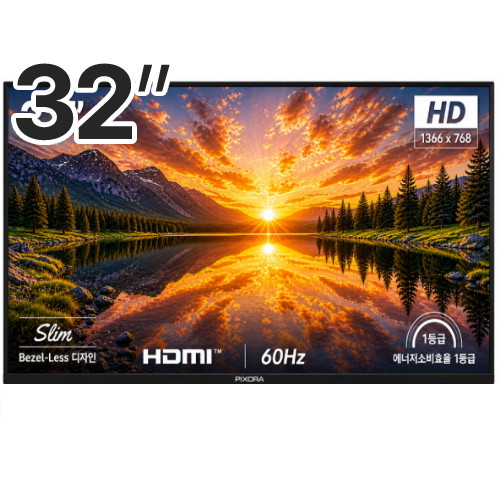 픽소라(PIXORA) 32인치 HD LED TV (벽걸이)_이미지