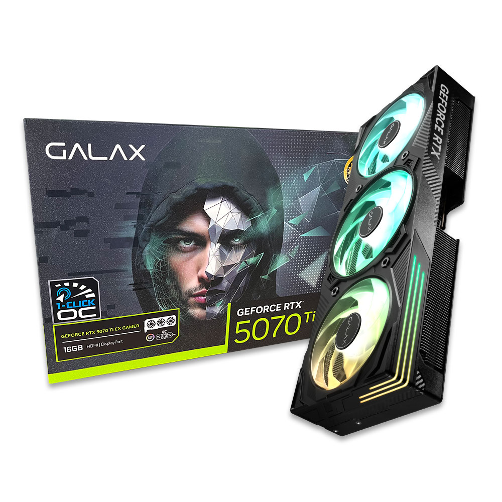 GALAX 갤럭시 지포스 RTX 5070 Ti EX GAMER BLACK OC D7 16GB