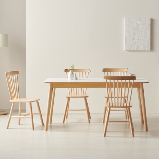 헤이몰리 로쉐 원목 식탁 1600 (의자별도)_이미지